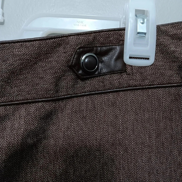 Larry Levine women's trousers dress pants size 16 brown carrier office - Picture 5 of 6